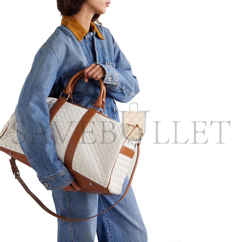 b0tt*ga Ven*ta intrecciato leather weekend bag (50*28*24cm)